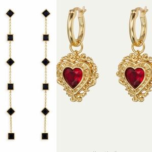 Romance Earring Bundle ~ Ettika x Bydee ~ 18k & 14k gold plated pieces
